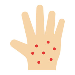 Poster - rash on hand icon