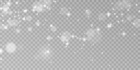 Wall Mural - white png dust light. bokeh light lights effect background. christmas background of shining dust chr