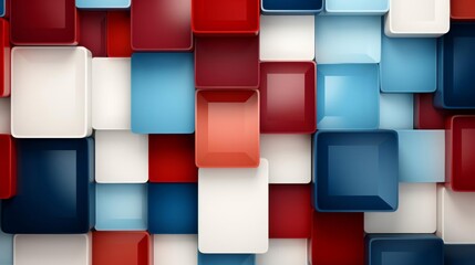Wall Mural - a colorful wall made of squares of different colors