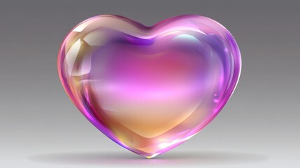 Poster - Colorful Heart-Shaped Abstract Artwork on a Gradient Background