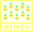 © NorthGraphic - Number Counting Clip Cards, Pineapple counting, Use the number Counting Cards to build pre-kindergarten and kindergarten students' number recognition and counting skills.