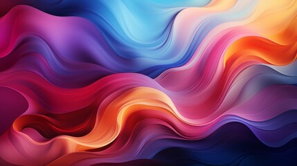Wall Mural - A colorful wave with a purple and orange stripe