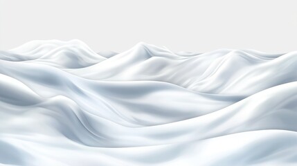 Poster - Soft White Waves Flowing Across a Minimalist Background