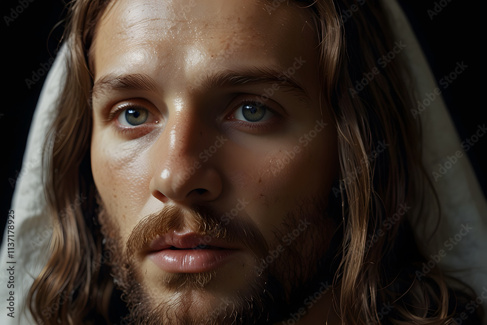 4k resolution hyper realistic high detail image of Jesus Christ Stock ...