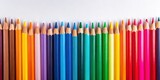 Colored pencils of various colors arranged over a background, colored pencils, art supplies, drawing, vibrant