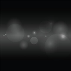 Poster - Dark Atmosphere Bokeh Lights Background, Monochrome