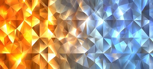 Poster - A vibrant and dynamic abstract background featuring a striking blend of warm orange and cool blue tones, evoking a sense of energy and tranquility.