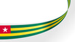 © Pemuda Santaii - wavy Togo flag vector background with copy space for text. Togo national day