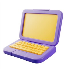 Poster - Computer keyboard is shown in a purple and yellow color