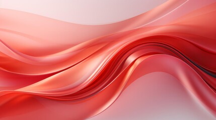 Wall Mural - A red wave with a white background