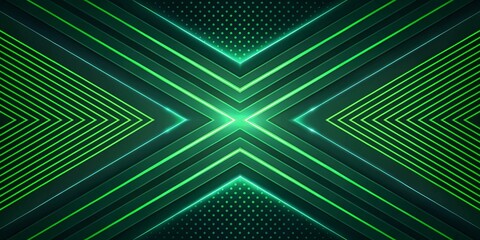 Aufkleber - A green background with a series of green lines and dots