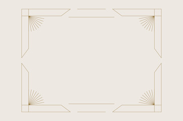 Wall Mural - vintage deco frame and border. abstract decoration for horizontal design