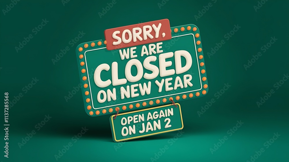 sorry, we are closed on NEW YEAR Holidays backgrounds or banners ...