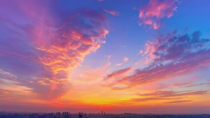 Wall Mural - Changes in Sky Color at Sunrise