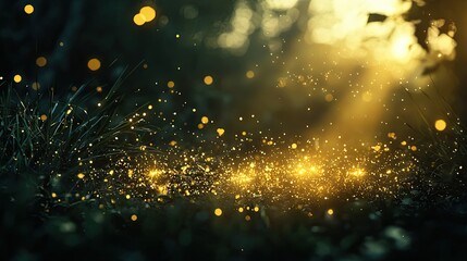 Aufkleber - Captivating bokeh effect showcasing soft light particles that create an enchanting atmosphere. Perfect for artistic themes and design projects that need a touch of magic.