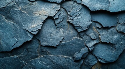 Poster - Dark Blue Irregular Shaped Stone Texture Background