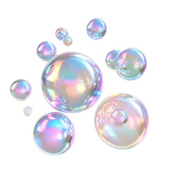 Poster - Shiny Iridescent 3D Bubbles