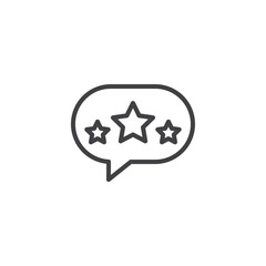 Fototapete - Rating and opinions line icon