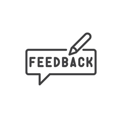 Poster - Feedback Button line icon