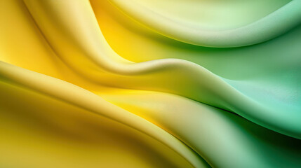 Poster - Smooth Intertwining Beams of Light in Vibrant Shades of Yellow and Green