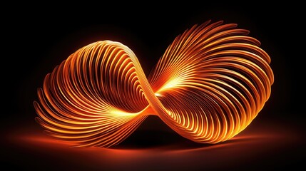 Poster - Dynamic flowing light patterns abstract art digital creation dark background close-up view energy and motion