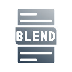 Fototapete - Blend file type modern document format gradient icon, can be used for website, ui and mobile app.