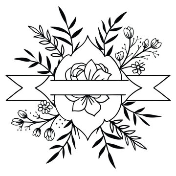 Wedding Invitation Design Elements and floral design.