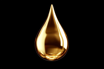 oil drop on black background