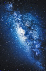 Wall Mural - Stunning night sky with the Milky Way stretching across a starry backdrop. Ideal for nature and astronomy themes.
