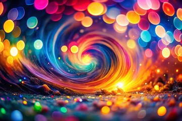 Aufkleber - Crazy Colorful Bokeh Backgrounds: Abstract Art, Vibrant Hues, Blurred Lights
