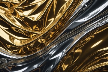 Wall Mural - Beautiful abstract texture of the foil as background for design