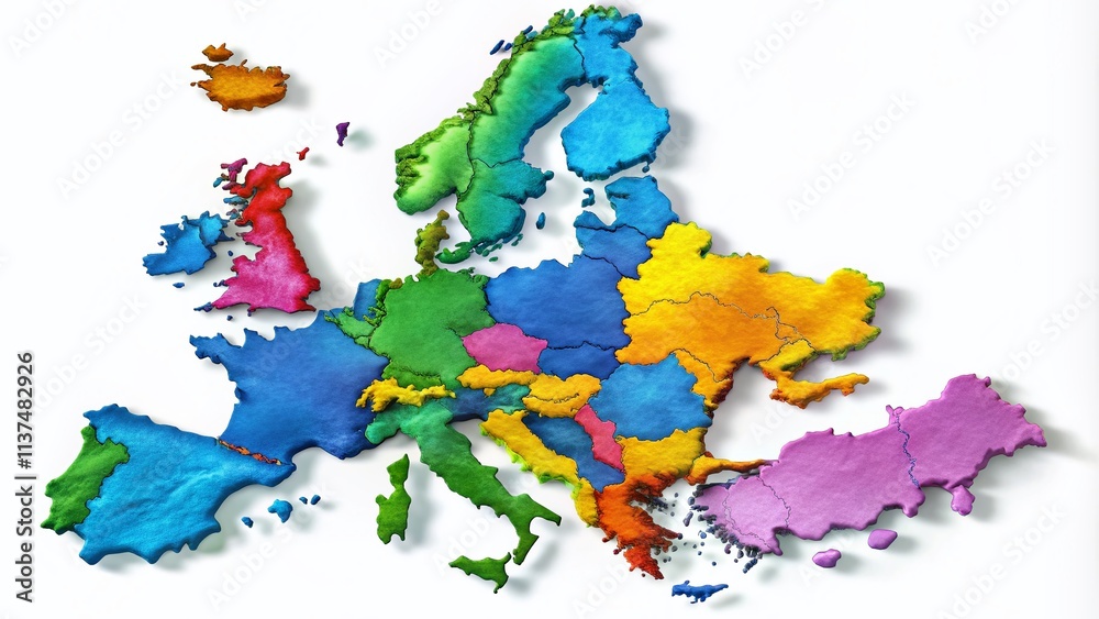 Editable Europe Map Blank Political Map of Europe Printable European