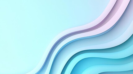 Poster - Wave abstract background concept. Soft wavy lines in pastel colors create a soothing abstract background design.