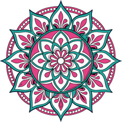 Wall Mural - Black and white mandala vector for coloring,mandala in bianco e nero vettoriale da colorare