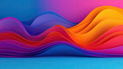 Poster - Wave abstract background concept. Colorful abstract waves create a dynamic and vibrant background for design projects.