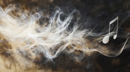 Poster - Elegant light pulses create rhythmic atmosphere in abstract music visualization digital art dark environment dreamy concept
