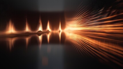 Poster - Abstract digital art dynamic sound waves showcasing clarity and motion in a modern technological perspective