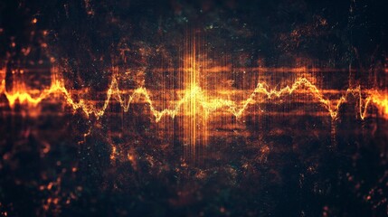 Poster - Sound waves illustrating subtle cultural patterns digital art abstract environment vibrant viewpoint creative concept