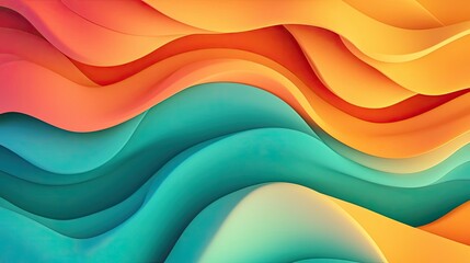 Aufkleber - Wave abstract background concept. Vibrant abstract waves in dynamic colors create a modern and artistic visual effect.