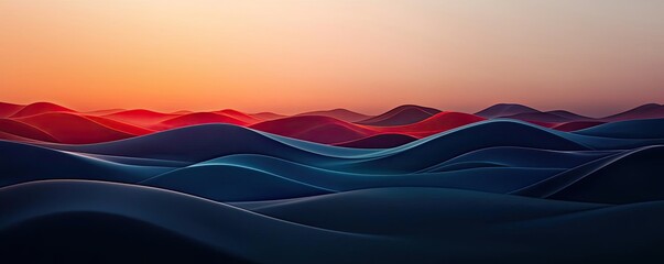 Aufkleber - Wave abstract background concept. Abstract waves of color blending with a soft sunset in the background.