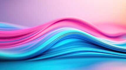 Poster - Wave abstract background concept. Colorful abstract waves of pink and blue flowing smoothly across a gentle background.
