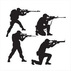 soldier silhouette with gun