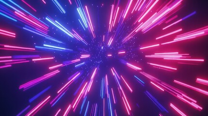 Poster - Colorful Burst of Light Particles with Dynamic Motion Effects