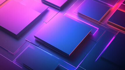 Abstract technology background with illuminated fiber optic network connections, Blue and pink abstract background with a cyber network grid and connected particles..