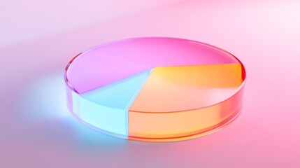 Poster - Abstract Colorful Pie Chart in Soft Lighting for Data Visualization