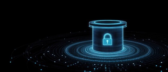 Poster - Digital lock symbolizing data security and protection