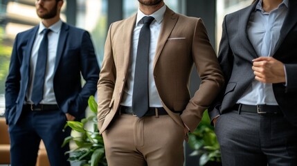 Poster - Three men in suits and ties standing next to each other