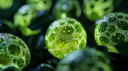 Poster - Closeup of lime seeds forming yin yang design in nature macro photography artistic green environment