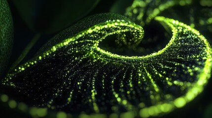 Poster - Closeup of lime seeds forming yin-yang pattern in nature macro photography lush green environment artistic perspective