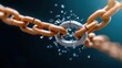 © maesarin - Sturdy metal chain forming a strong connection representing the power of unity stability and reliability in technology engineering and infrastructure